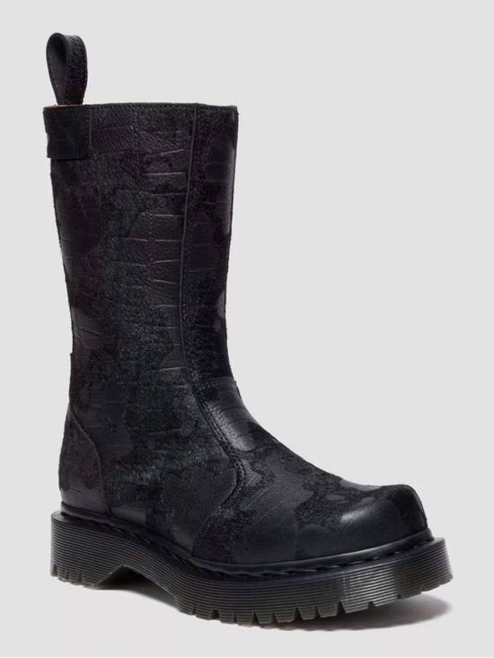 Dr. Martens Shoes - Dr Martens REJENA Hair On Croc Emboss Leather Boots Size 11 NIB